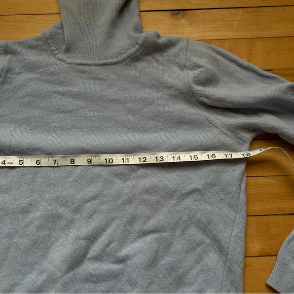 steel blue lambswool turtleneck sweater from Portugal - size small - Picture 5 of 6